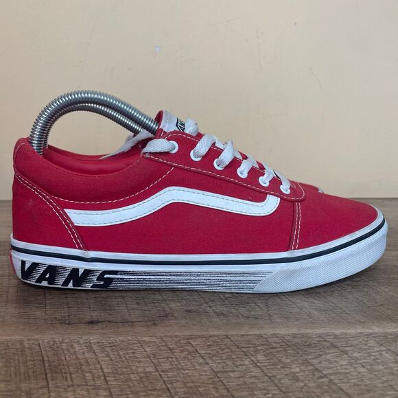 Vans Old Skool Red Canvas Skate Shoes Youth Sz 7 - Picture 1 of 7